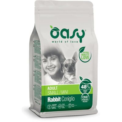 Cibo per cani Oasy One con proteina di coniglio - 800g Cibo per cani Oasy One con proteina di coniglio - 800g