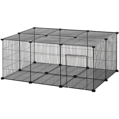 PawHut Gabbia Per Conigli E Piccoli Animali, 22 Pannelli Modulabili - PawHut Gabbia Per Conigli E Piccoli Animali, 22 Pannelli Modulabili -