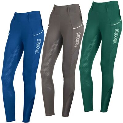 TATTINI 44 It, Verde Pino: Leggings Equitazione Donna Modello Passiflora In Tessuto Tecnico Super Elasticizzato TATTINI 44 It, Verde Pino: Leggings Equitazione Donna Modello Passiflora In Tessuto Tecnico Super Elasticizzato