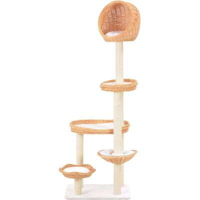 MAISON EXCLUSIVE - Albero Per Gatti Con Tiragraffi In Legno Di Salice Naturale MAISON EXCLUSIVE - Albero Per Gatti Con Tiragraffi In Legno Di Salice Naturale