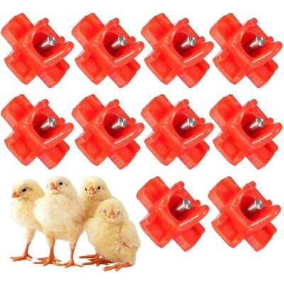 XISRENS 10 Pezzi Di Mangiatoia Per Polli, Abbeveratoio Automatico Per Polli, Ciotola Per L'Acqua In Plastica Per Polli, Pollame, Anatre, Uccelli XISRENS 10 Pezzi Di Mangiatoia Per Polli, Abbeveratoio Automatico Per Polli, Ciotola Per L'Acqua In Plastica Per Polli, Pollame, Anatre, Uccelli