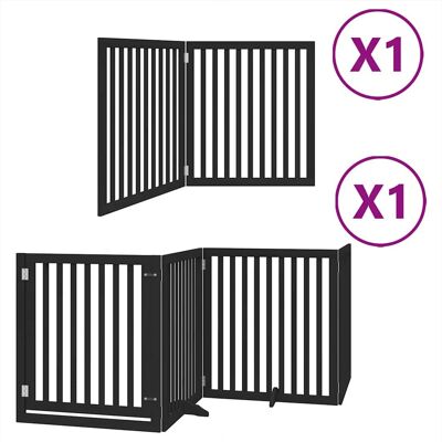 MAISON EXCLUSIVE - Cancello Per Cani Porta Pieghevole Nero 6 Pannelli 480cm Pioppo MAISON EXCLUSIVE - Cancello Per Cani Porta Pieghevole Nero 6 Pannelli 480cm Pioppo