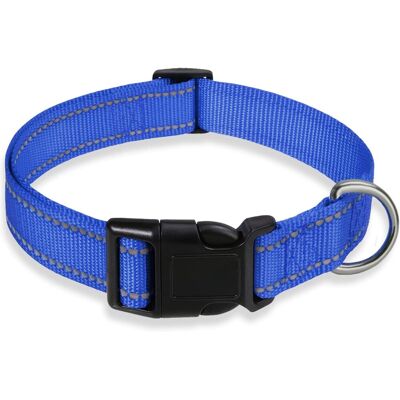 Zone Collare Riflettente Per Cani Con Chiusura Di Sicurezza Regolabile In Nylon, Per Cani Di Piccola E Media Taglia, 1 Pezzo (blu Lago, Taglia S) Zone Collare Riflettente Per Cani Con Chiusura Di Sicurezza Regolabile In Nylon, Per Cani Di Piccola E Media Taglia, 1 Pezzo (blu Lago, Taglia S)
