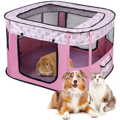 OEM Recinto Pieghevole Per Cuccioli E Altri Animali Domestici - Realizzato In Tessuto Oxford - Tenda Rettangolare Per Cani, Conigli, Porcellini D'India E Gatti - Per Uso Interno O Esterno - 70 X 55 X 40 C OEM Recinto Pieghevole Per Cuccioli E Altri Animali Domestici - Realizzato In Tessuto Oxford - Tenda Rettangolare Per Cani, Conigli, Porcellini D'India E Gatti - Per Uso Interno O Esterno - 70 X 55 X 40 C