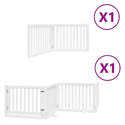 HELLOSHOP26 Cancelletto Di Sicurezza Per Animali Domestici Porta Pieghevole 6 Pannelli Legno Di Pioppo Bianco 020023235 HELLOSHOP26 Cancelletto Di Sicurezza Per Animali Domestici Porta Pieghevole 6 Pannelli Legno Di Pioppo Bianco 020023235