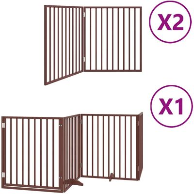 MAISON EXCLUSIVE - Cancello Cani Porta Pieghevole Marrone 8 Pannelli 640cm Pioppo MAISON EXCLUSIVE - Cancello Cani Porta Pieghevole Marrone 8 Pannelli 640cm Pioppo