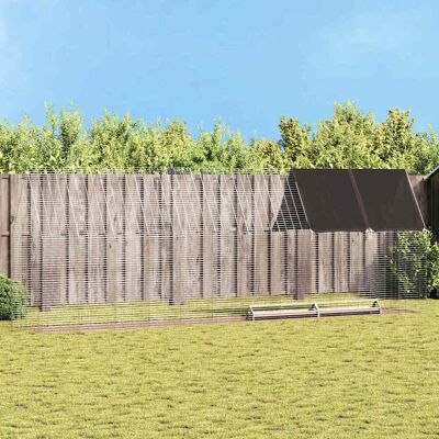 VIDAXL Gabbia Per Polli 2 Pcs Argento 600 X 100 X 210 Cm VIDAXL Gabbia Per Polli 2 Pcs Argento 600 X 100 X 210 Cm