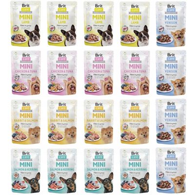 OEM Cibo Umido Per Cani Brit Care Mini Dog, Mix Di Gusti, 20 X 85 G, Senza Cereali OEM Cibo Umido Per Cani Brit Care Mini Dog, Mix Di Gusti, 20 X 85 G, Senza Cereali