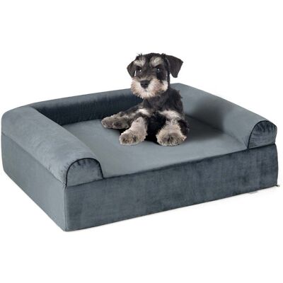 HELLOSHOP26 Cuccia Ortopedica Per Cani 102 X 81 X 30,5 Cm Supporto Ottimale Con Bordi In Memory Foam Colore Grigio Codice 200012359. HELLOSHOP26 Cuccia Ortopedica Per Cani 102 X 81 X 30,5 Cm Supporto Ottimale Con Bordi In Memory Foam Colore Grigio Codice 200012359.
