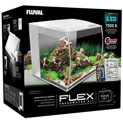Fluval Flex Flex Aquarium 57 L Blanco Fluval Flex Flex Aquarium 57 L Blanco