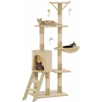 Albero per gatti in sisal - 138cm Beige Albero per gatti in sisal - 138cm Beige