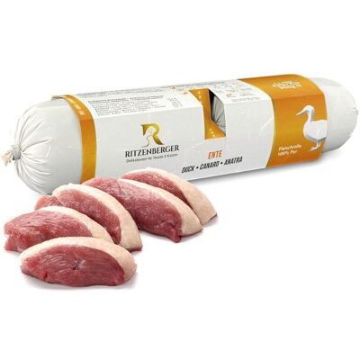 OEM Anatra Doppi Panini (2x400g) Pura Carne Cibo Umido Per Cani Ritzenberger OEM Anatra Doppi Panini (2x400g) Pura Carne Cibo Umido Per Cani Ritzenberger