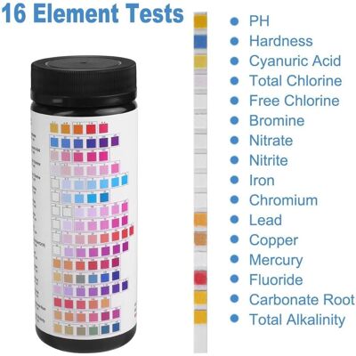 OEM Strisce Reattive Per Acquario 16 In 1 - 100 Test Per La Qualità Dell'acqua - Acqua Dolce E Salata - Ph, Alcalinità, Nitriti, Nitrati, Cloro, Carbonati, Durezza - Altro OEM Strisce Reattive Per Acquario 16 In 1 - 100 Test Per La Qualità Dell'acqua - Acqua Dolce E Salata - Ph, Alcalinità, Nitriti, Nitrati, Cloro, Carbonati, Durezza - Altro