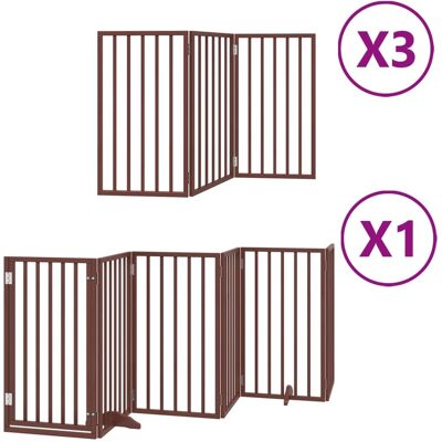 HELLOSHOP26 Cancelletto Di Sicurezza Per Animali Domestici Porta Pieghevole 15 Pannelli Lunghezza 750 Cm Legno Di Pioppo Marrone 020023192 HELLOSHOP26 Cancelletto Di Sicurezza Per Animali Domestici Porta Pieghevole 15 Pannelli Lunghezza 750 Cm Legno Di Pioppo Marrone 020023192