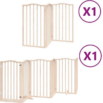 HELLOSHOP26 Cancelletto Di Sicurezza Per Cani Con Porta Pieghevole 9 Pannelli Legno Di Pioppo Marrone 020023340 HELLOSHOP26 Cancelletto Di Sicurezza Per Cani Con Porta Pieghevole 9 Pannelli Legno Di Pioppo Marrone 020023340