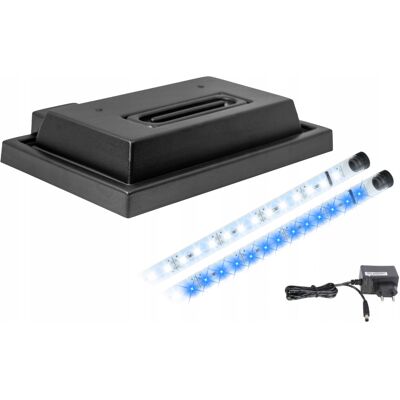 OEM Copertura Per Acquario 40x25 Nera + Illuminazione Led Bianco + Blu OEM Copertura Per Acquario 40x25 Nera + Illuminazione Led Bianco + Blu