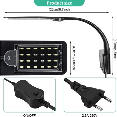 OEM Illuminazione A Led Blu-bianca Per Acquario, 23-60 Cm, Favorisce La Crescita Delle Piante - Altro OEM Illuminazione A Led Blu-bianca Per Acquario, 23-60 Cm, Favorisce La Crescita Delle Piante - Altro