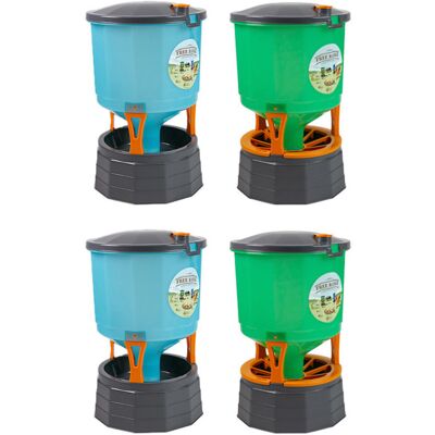 SUINGA Confezione 2+2 Abbeveratoi + Mangiatoie Per Pollame 35 L Kit Di 4 Accessori Per Pollame SUINGA Confezione 2+2 Abbeveratoi + Mangiatoie Per Pollame 35 L Kit Di 4 Accessori Per Pollame
