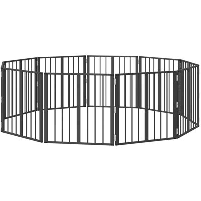 VIDAXL Cancello Per Cani 10 Pcs Nero 60 X 60 Cm Acciaio Zincato VIDAXL Cancello Per Cani 10 Pcs Nero 60 X 60 Cm Acciaio Zincato