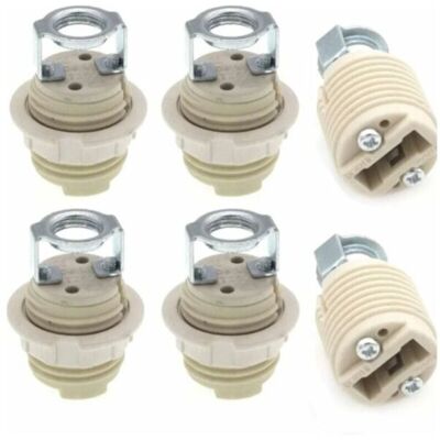 OEM Portalampade Alogene Filettati In Ceramica G9 – Confezione Da 6 Portalampade Con Base, Resistenti Al Calore OEM Portalampade Alogene Filettati In Ceramica G9 – Confezione Da 6 Portalampade Con Base, Resistenti Al Calore