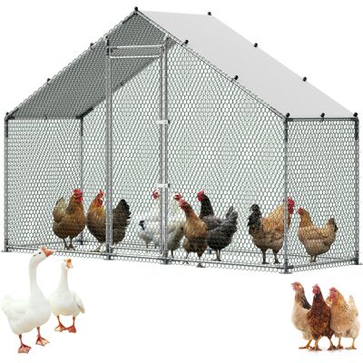 VEVOR Pollaio In Metallo Di Grandi Dimensioni 3 X 1 X 2 M, Recinto Per Polli Con Copertura Impermeabile E Struttura Robusta, Gabbia Per Pollame Con Tetto A Guglia, Recinto Per Anatre, Conigli VEVOR Pollaio In Metallo Di Grandi Dimensioni 3 X 1 X 2 M, Recinto Per Polli Con Copertura Impermeabile E Struttura Robusta, Gabbia Per Pollame Con Tetto A Guglia, Recinto Per Anatre, Conigli