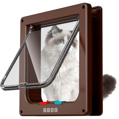 OEM Gattaiola Sicura Per Interni Ed Esterni, Adatta A Finestre E Pareti, Con 4 Modalità Di Chiusura (marrone, Extra Large) OEM Gattaiola Sicura Per Interni Ed Esterni, Adatta A Finestre E Pareti, Con 4 Modalità Di Chiusura (marrone, Extra Large)