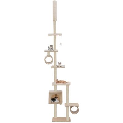 HELLOSHOP26 Tiragraffi Albero Per Gatti Cuccia Per Gatti Giocattolo Peluche Sisal 260 Cm Beige 3702117 HELLOSHOP26 Tiragraffi Albero Per Gatti Cuccia Per Gatti Giocattolo Peluche Sisal 260 Cm Beige 3702117