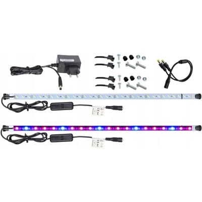 OEM Lampada Fluorescente A Led Per Acquario Bianca + Pianta 2x60cm OEM Lampada Fluorescente A Led Per Acquario Bianca + Pianta 2x60cm