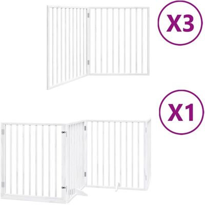 HELLOSHOP26 Cancelletto Di Sicurezza Per Animali Domestici Porta Pieghevole 10 Pannelli Legno Di Pioppo Bianco 020023096 HELLOSHOP26 Cancelletto Di Sicurezza Per Animali Domestici Porta Pieghevole 10 Pannelli Legno Di Pioppo Bianco 020023096