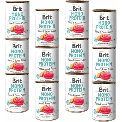 OEM Brit Tonno Monoproteico Con Patate Dolci - Alimento Umido Per Cani - 12x400g OEM Brit Tonno Monoproteico Con Patate Dolci - Alimento Umido Per Cani - 12x400g