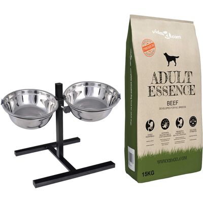 VIDAXL Supporto Per Alimentazione E Ciotola Con Cibo Per Cani VIDAXL Supporto Per Alimentazione E Ciotola Con Cibo Per Cani