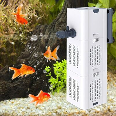 OEM Filtro Interno Silenzioso 4 In 1 Per Acquario – 500 L/h, 15 W, Con Spugne Filtranti, Per Acquari Fino A 200 L OEM Filtro Interno Silenzioso 4 In 1 Per Acquario – 500 L/h, 15 W, Con Spugne Filtranti, Per Acquari Fino A 200 L