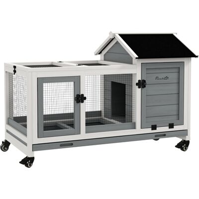 TORMATOR Conigliera/gabbia Per Roditori Su Ruote Con 2 Sportelli Chiudibili A Chiave - Dimensioni: 108l X 58w X 73,5h Cm - Legno Massello TORMATOR Conigliera/gabbia Per Roditori Su Ruote Con 2 Sportelli Chiudibili A Chiave - Dimensioni: 108l X 58w X 73,5h Cm - Legno Massello