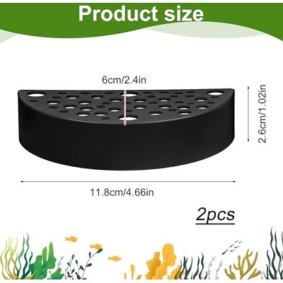 OEM 2 Nascondigli Creativi Per Gamberetti In Plastica Abs, A Forma Di Semicerchio Per Giocare E Riposare, Neri - Altro OEM 2 Nascondigli Creativi Per Gamberetti In Plastica Abs, A Forma Di Semicerchio Per Giocare E Riposare, Neri - Altro