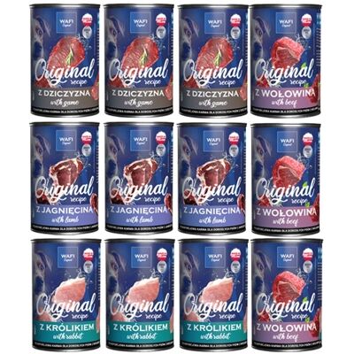 OEM Cibo Umido Per Cani Wafi, Mix Di Gusti, 12x400g, 65% Carne. OEM Cibo Umido Per Cani Wafi, Mix Di Gusti, 12x400g, 65% Carne.