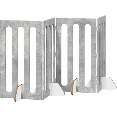 VIDAXL Recinto Pieghevole Per Animali 4 Pcs Grigio Cemento VIDAXL Recinto Pieghevole Per Animali 4 Pcs Grigio Cemento
