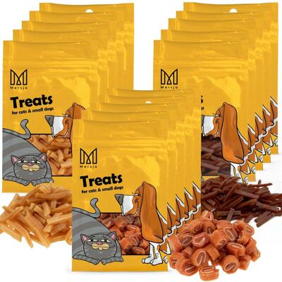 OEM Mix Di Snack Per Gatti Mersjo 15x50g - Sushi, Merluzzo, Salmone, Anatra OEM Mix Di Snack Per Gatti Mersjo 15x50g - Sushi, Merluzzo, Salmone, Anatra