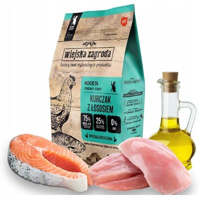 OEM Wiejska Zagroda Pollo Con Salmone 1,6 Kg Per Cibo Secco Per Gattini OEM Wiejska Zagroda Pollo Con Salmone 1,6 Kg Per Cibo Secco Per Gattini
