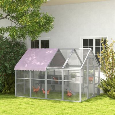 PZCC Pollaio, Casetta Per Galline, Recinto Per Galline, Accessibile A Piedi, Resistente Alle Intemperie, 280 X 185,5 X 188 Cm, Grigio PZCC Pollaio, Casetta Per Galline, Recinto Per Galline, Accessibile A Piedi, Resistente Alle Intemperie, 280 X 185,5 X 188 Cm, Grigio