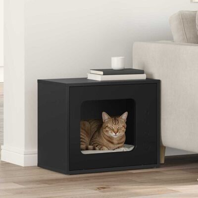VIDAXL Casa Per Gatti Nero 51 X 30 X 42,5 Cm Legno Ingegnerizzato VIDAXL Casa Per Gatti Nero 51 X 30 X 42,5 Cm Legno Ingegnerizzato