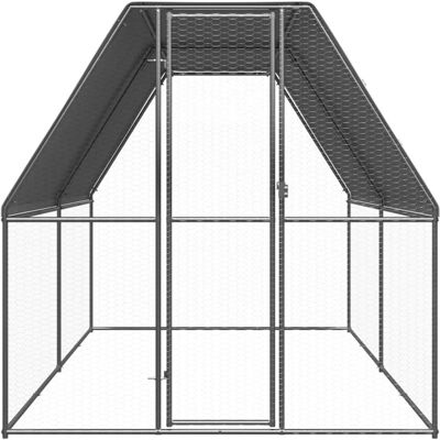 MAISON EXCLUSIVE - Gabbia Per Polli Da Esterno 2x4x2 M In Acciaio Zincato MAISON EXCLUSIVE - Gabbia Per Polli Da Esterno 2x4x2 M In Acciaio Zincato