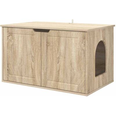 VIDAXL Casa Per Gatti Sonoma 85 X 55 X 50,5 Cm Legno Multistrato VIDAXL Casa Per Gatti Sonoma 85 X 55 X 50,5 Cm Legno Multistrato