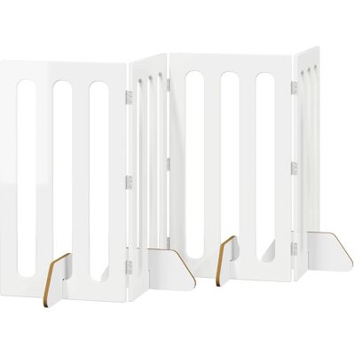 VIDAXL Recinto Pieghevole Per Animali 4 Pcs Bianco Lucido VIDAXL Recinto Pieghevole Per Animali 4 Pcs Bianco Lucido