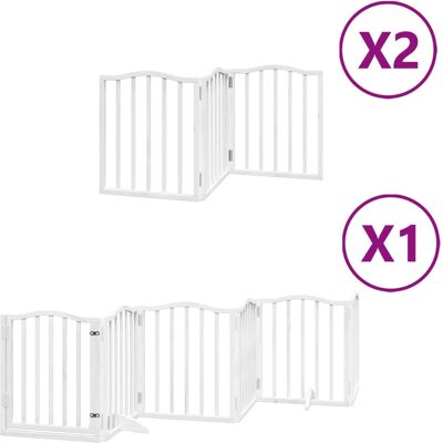 HELLOSHOP26 Cancelletto Di Sicurezza Per Animali Domestici Porta Pieghevole 12 Pannelli Legno Di Pioppo Bianco 020023134 HELLOSHOP26 Cancelletto Di Sicurezza Per Animali Domestici Porta Pieghevole 12 Pannelli Legno Di Pioppo Bianco 020023134