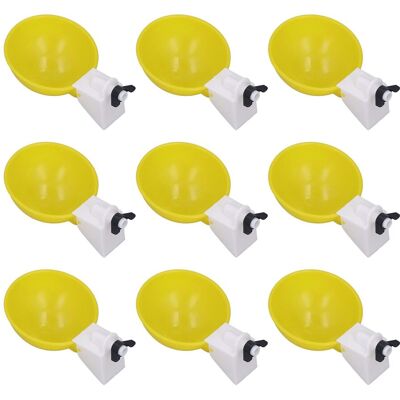 VISTRECK Set Di 9 Tazze D'Acqua Per Pollo, Anatra, Oca O Tacchino – Riempimento Automatico – Abbeveratoio VISTRECK Set Di 9 Tazze D'Acqua Per Pollo, Anatra, Oca O Tacchino – Riempimento Automatico – Abbeveratoio