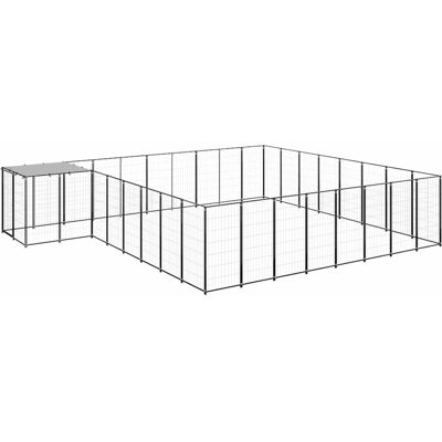 MAISON EXCLUSIVE - Gabbia Per Cani Nera 20,57 M² In Acciaio MAISON EXCLUSIVE - Gabbia Per Cani Nera 20,57 M² In Acciaio
