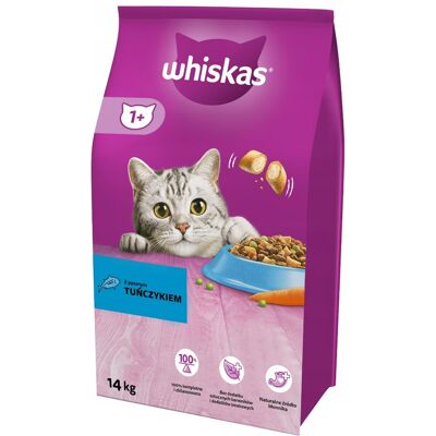 OEM Cibo Secco Per Gatti Whiskas Al Delizioso Tonno, 14 Kg OEM Cibo Secco Per Gatti Whiskas Al Delizioso Tonno, 14 Kg
