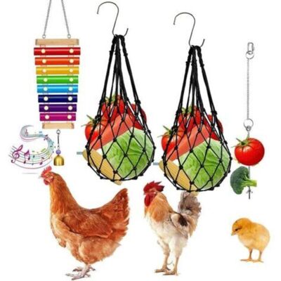 OEM Set Di 4 Accessori Per Pollaio: Xilofono Per Pollaio, Spiedini Per Verdure, Porta Frutta, Mangiatoia Sospesa Per Verdure Per Pollaio, Accessori E Giocattoli Per Pollaio OEM Set Di 4 Accessori Per Pollaio: Xilofono Per Pollaio, Spiedini Per Verdure, Porta Frutta, Mangiatoia Sospesa Per Verdure Per Pollaio, Accessori E Giocattoli Per Pollaio