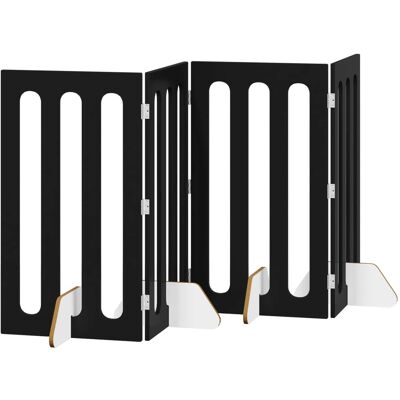 VIDAXL Recinto Pieghevole Per Animali 4 Pcs Rovere Nero VIDAXL Recinto Pieghevole Per Animali 4 Pcs Rovere Nero