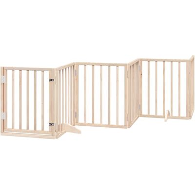 HELLOSHOP26 Cancelletto Di Sicurezza Per Cani Con Porta Pieghevole 9 Pannelli In Legno Di Pioppo Marrone 020023339 HELLOSHOP26 Cancelletto Di Sicurezza Per Cani Con Porta Pieghevole 9 Pannelli In Legno Di Pioppo Marrone 020023339